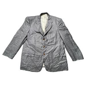 Stefano Ricci Blue Cashmere & Silk Blend 3 Button Mens Blazer Size: 56 - Vintage